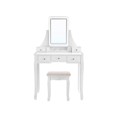 Kaptafel met grote spiegel