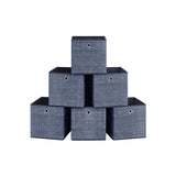 Opbergdozen set van 6 van non-woven stof met handvat | Kymiko