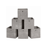Opbergdozen set van 6 van non-woven stof met handvat | Kymiko