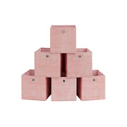Opbergdozen set van 6 van non-woven stof met handvat | Kymiko