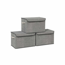 Stoffen dozen met deksel set van 3 | Kymiko