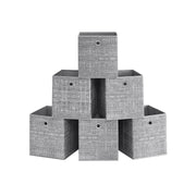 Opbergdozen set van 6 van non-woven stof met handvat