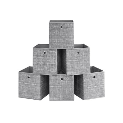 Opbergdozen set van 6 van non-woven stof met handvat