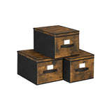 Vouwdozen vintage bruin-zwart | Kymiko