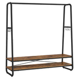 Kledingrek met 2 planken en 6 haken | Kymiko