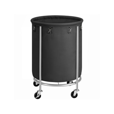 Wasmand met wielen en stalen frame