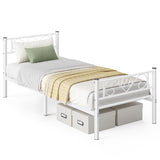 Metalen bedframe met opbergruimte onder het bed | Kymiko