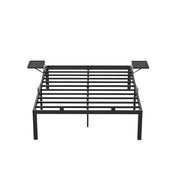 Metalen bedframe met opbergplanken