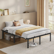 Metalen bedframe met opbergplanken
