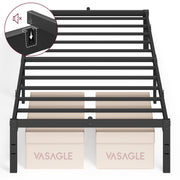 Metalen bedframe met opbergruimte eenvoudig te monteren – vooraanzicht