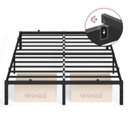 Metalen bedframe met opbergruimte eenvoudig te monteren – detailfoto opbergruimte