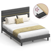 Tweepersoonsbed met verstelbaar hoofdbord en stevig metalen frame