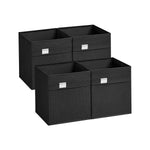 Opbergdozen set van 4 33 x 33 x 33 cm duifgrijs