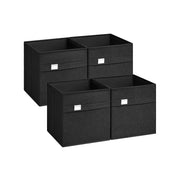 Opbergdozen set van 4 33 x 33 x 33 cm duifgrijs