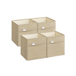 Opbergdozen set van 4 33 x 33 x 33 cm duifgrijs