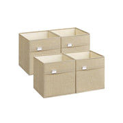 Opbergdozen set van 4 33 x 33 x 33 cm duifgrijs