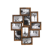Fotolijstcollage voor 10 foto's vintage bruin | Kymiko