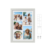 Fotolijst A4 voor meerdere foto's – vooraanzicht – wit liggend