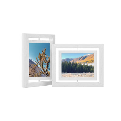 Set van 2 roterende fotolijsten voor foto's van 12,7 x 17,8 cm (5 x 7 inch) | Kymiko