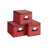 Opbergdozen set van 3 rood | Kymiko
