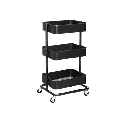 Trolley met 3 in hoogte verstelbare planken