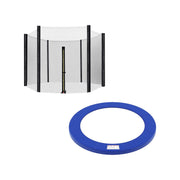 Trampolinevangnet zwart en blauw