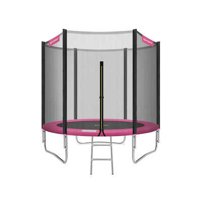 ronde tuintrampoline met veiligheidsafdekking
