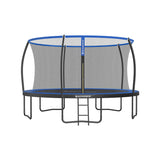 ronde tuintrampoline met ladder en gevoerde stangen | Kymiko