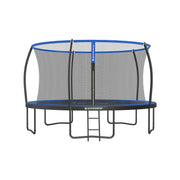 ronde tuintrampoline met ladder en gevoerde stangen | Kymiko