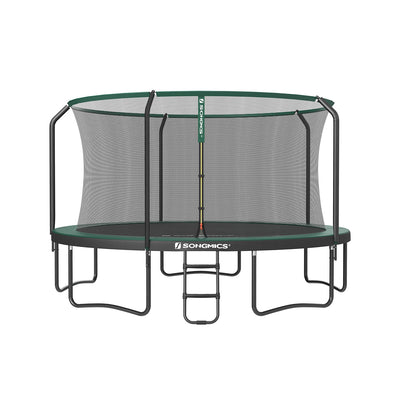 Trampoline rond met gevoerd frame – vooraanzicht