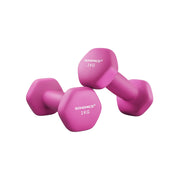 Hexagon dumbbells voor thuis met neopreen coating
