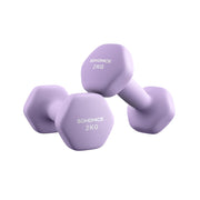 Hexagon dumbbells voor thuis met neopreen coating