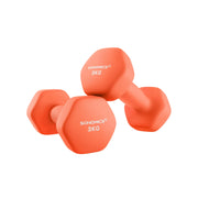 Hexagon dumbbells voor thuis met neopreen coating