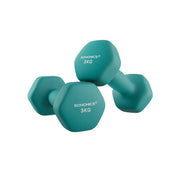 Hexagon dumbbells voor thuis met neopreen coating