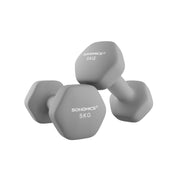 Hexagon dumbbells voor thuis met neopreen coating