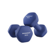 Hexagon dumbbells voor thuis met neopreen coating