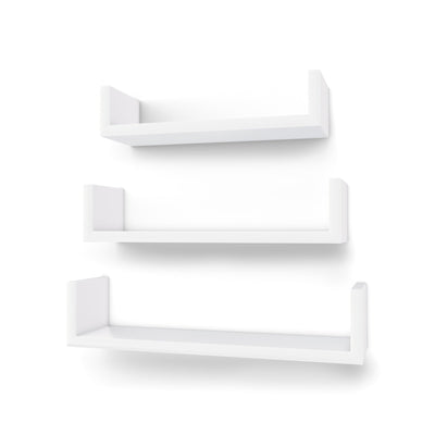 Set van 3 zwevende planken gemaakt van MDF