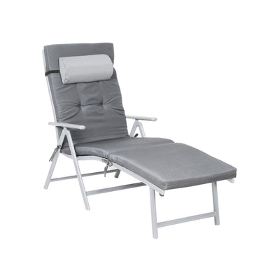 Ligstoel met matras van 6 cm dik