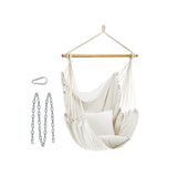 Hangstoel met 2 kussens en metalen ketting | Kymiko