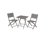 Opvouwbare tuinmeubelset van 3 met tafel en 2 stoelen | Kymiko