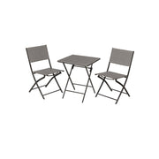 Opvouwbare tuinmeubelset van 3 met tafel en 2 stoelen | Kymiko