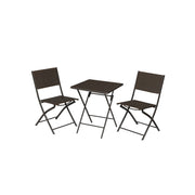 Opvouwbare tuinmeubelset van 3 met tafel en 2 stoelen | Kymiko