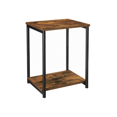 Bijzettafel vintage bruin-zwart | Kymiko