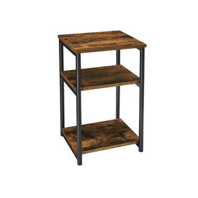 Bijzettafel vintage bruin-zwart