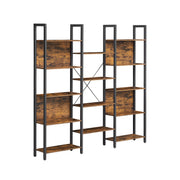 Boekenkast met 14 planken en metalen frame