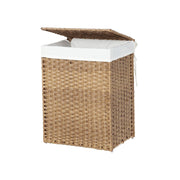 Handgeweven wasmand van synthetisch rotan